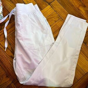 adar pro white scrub pants size: S